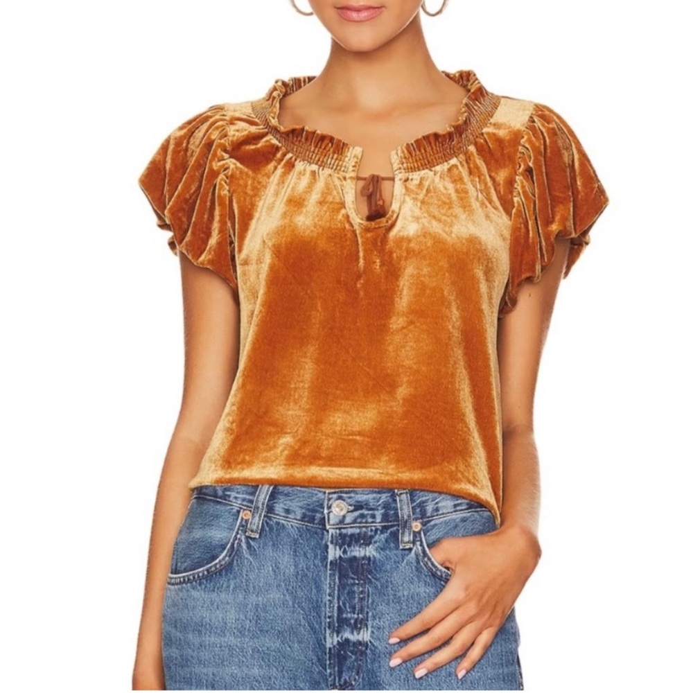 NWT Free People Terese Velour Crop Top - Size small